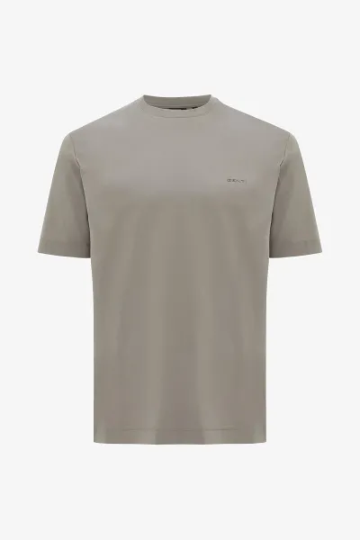 Gemerceriseerd T-shirt | Bruin